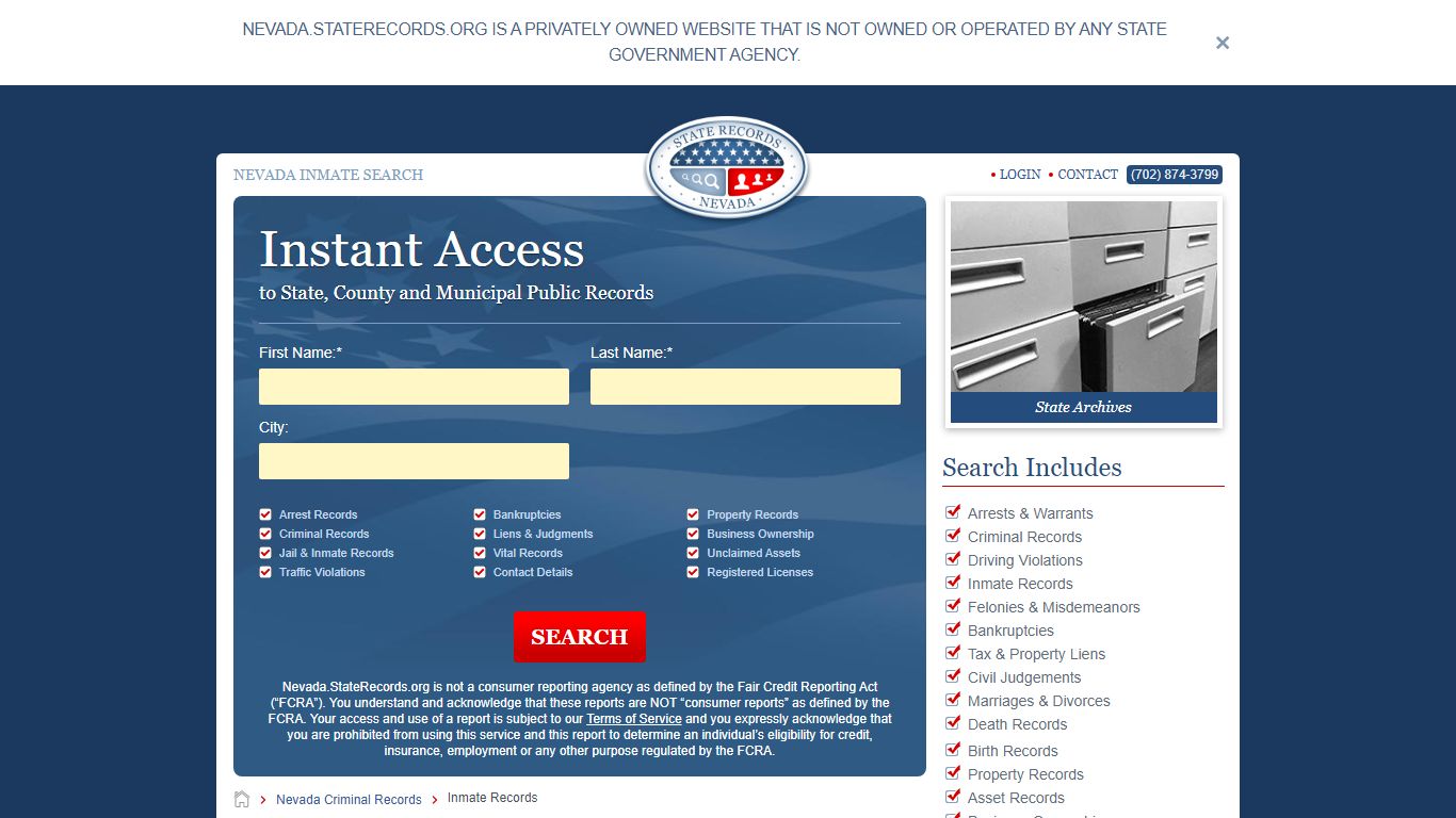 Nevada Inmate Search | StateRecords.org